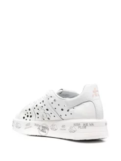 ( Neue Saison ) Premiata Belle Plateau-Sneakers WHITE -Deutschland Premiata Verkaufs-Shop 18230010 39023712 600