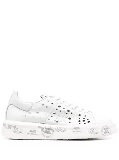( Neue Saison ) Premiata Belle Plateau-Sneakers WHITE