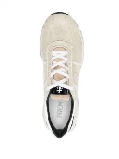 Premiata 5844 BEIGE Buff Sneakers Mit Logo-Stickerei Damen -Deutschland Premiata Verkaufs-Shop 18271780 39166975 600