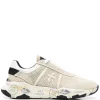 ( Neue Saison ) Premiata Sneakers Mit Logo-Stickerei BEIGe