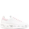 ( Neue Saison ) Premiata 5714 BIANCO ROSA Sneakers Mit Dicker Sohle Damen