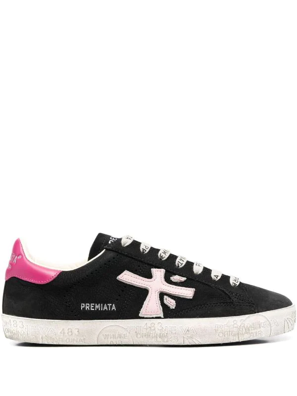 ( Neue Saison ) Premiata BLACK Steven Sneakers Damen 1 ( Neue Saison ) Premiata BLACK Steven Sneakers Damen